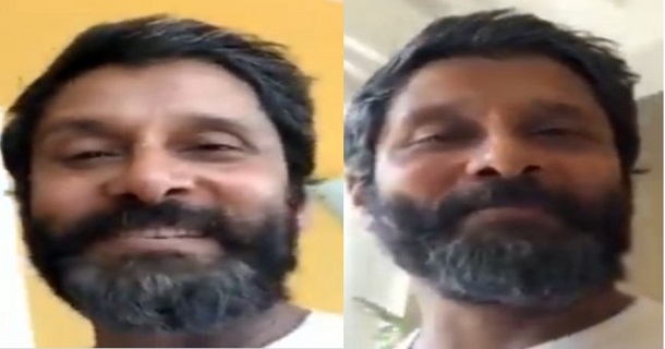 Chiyaan vikram and gv prakash avoids viboothi in chiyaan vikram pa ranjith movie poojai