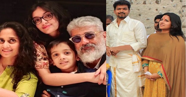 Vijay and ajith family meets together information getting viral on social media