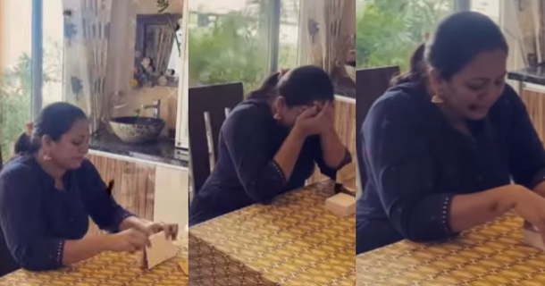 Vj archana chandoke crying video on her daughters surprise letter
