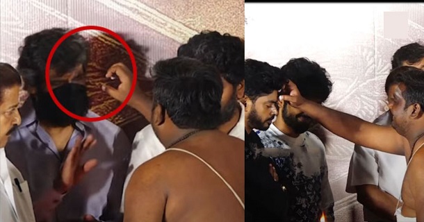 Chiyaan vikram and gv prakash avoids viboothi in chiyaan vikram pa ranjith movie poojai