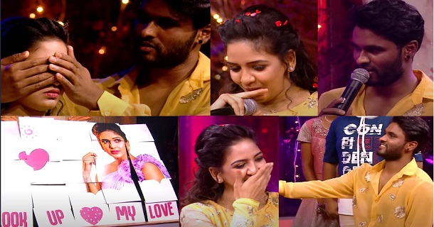 Amir surprise proposal to pavani reddy emotional tears pavani reddy video getting viral on social media