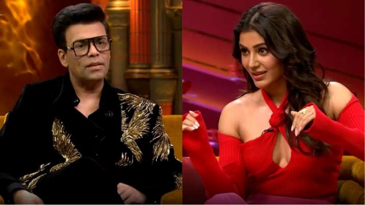 Actor akshay kumar lifted samantha in koffee with karan show video getting viral on social media