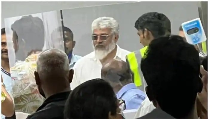 Ajith kumar made salute to policeman who came for security purpose