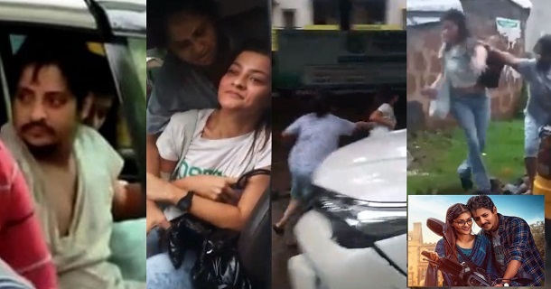 Popular actor babushaan and actress prakruti mishra caught red handed while romancing inside car