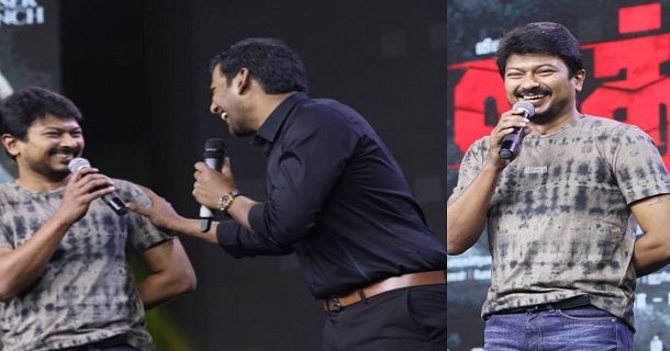 Udhayanidhi stalin trolls vishal on laththi teaser launch function