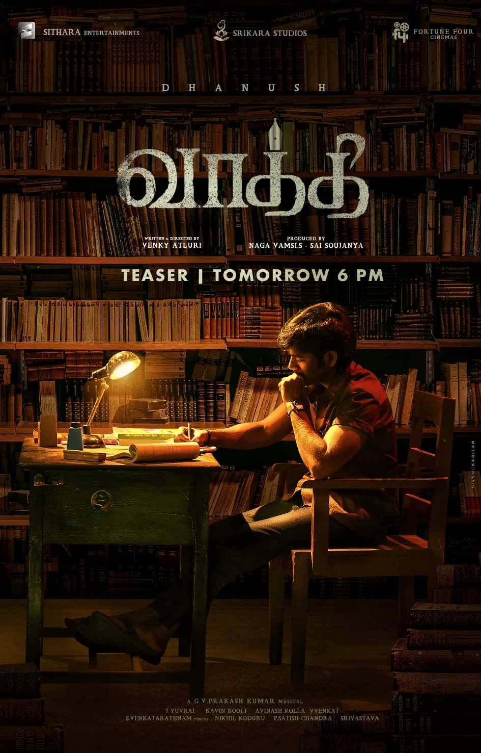 Vaaththi first look poster getting viral on social media