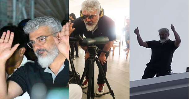 Ajith kumar photos and videos from trichy riffle club getting trending on social media