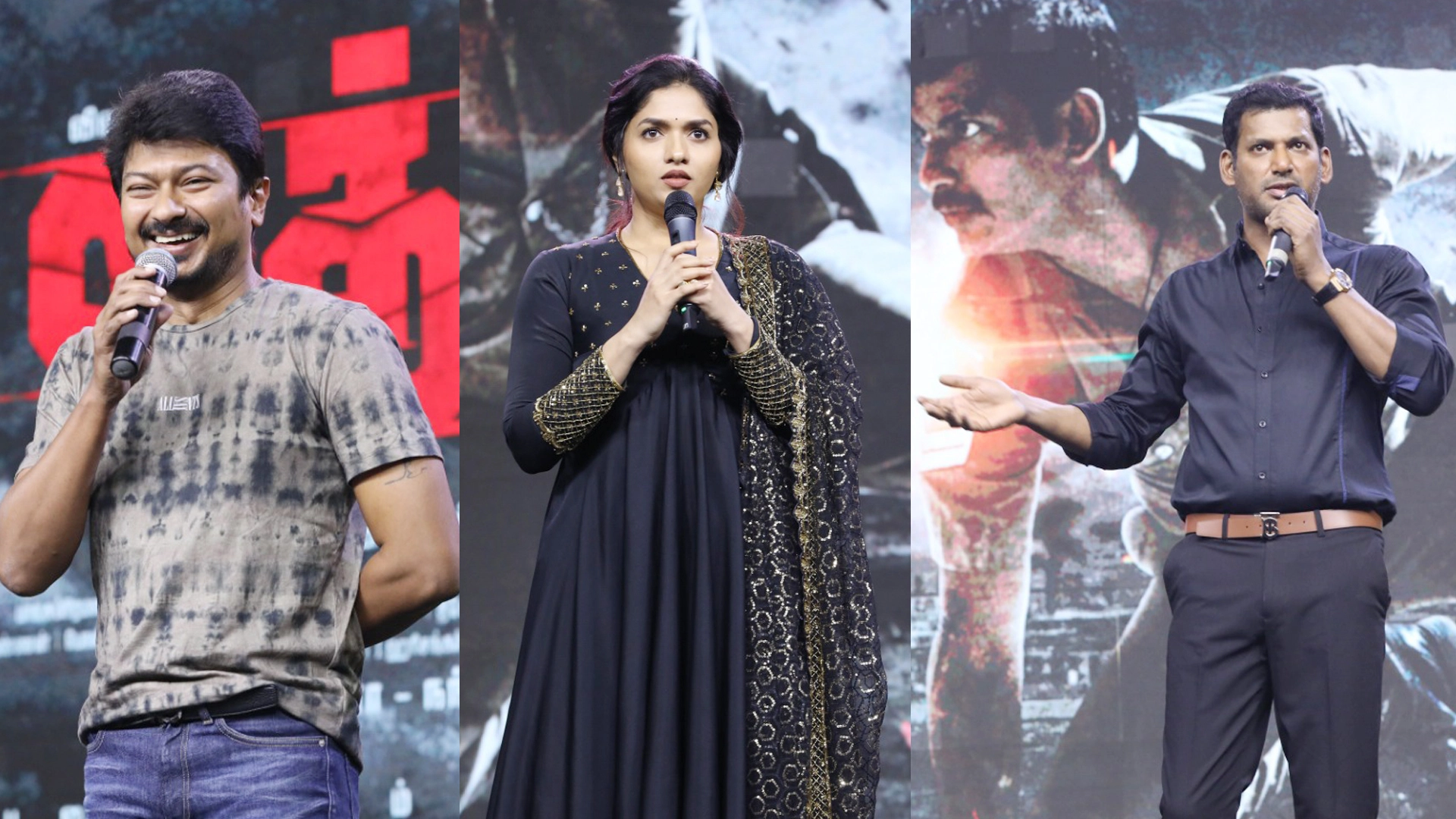 Thalapathy vijay surprised sunaina in flight laththi teaser launch video getting viral