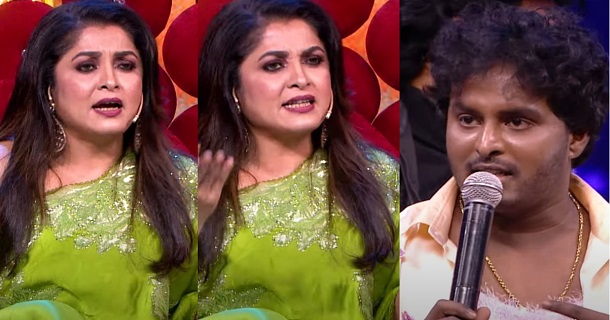 Ramya krishnan getting angry on contestant for not doing task