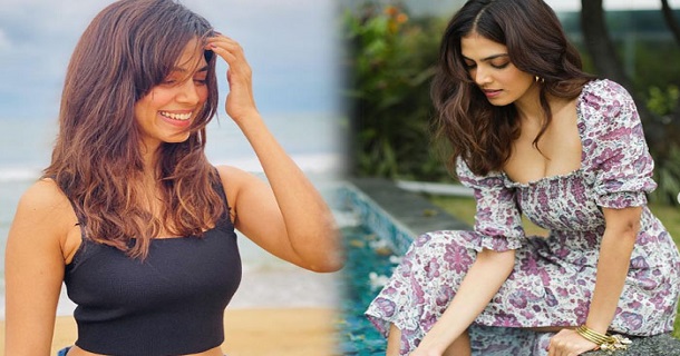 Malavika mohanan hot shining photos in white dress