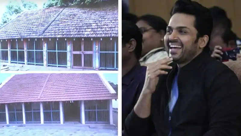 Actor karthi renovate government school with his friends during viruman shooting