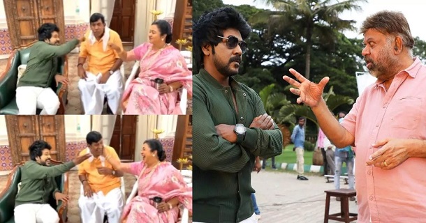 Radhika and lawrence playing by punching vadivelu cheeks video getting viral on social media