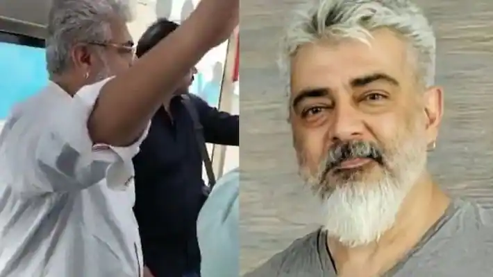 ajith kumar travels in crowded bus with people