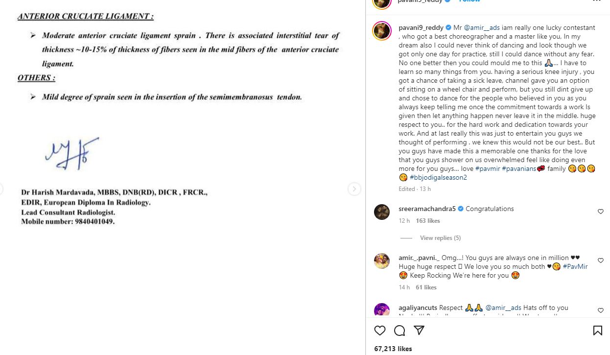 pavani reddy tweets about amir leg ligament tear shocks fans