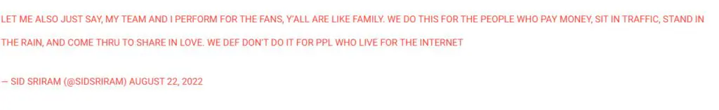 sidsriram got trolled for latest stage performace tweet getting viral on social media