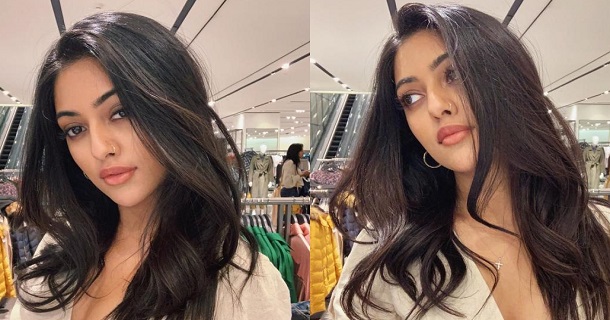 anu emmanuel hot photos in low neck dress