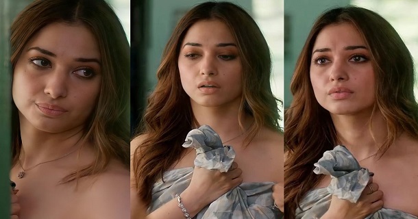 tamanna arrived in glamour saree in temple for pooja