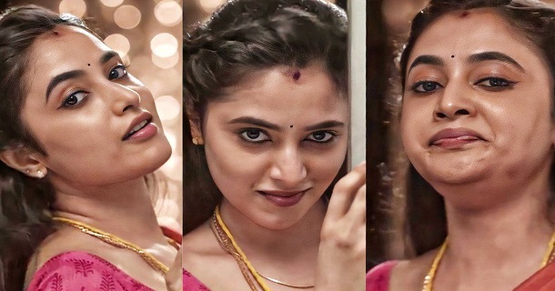 priyanka mohan hot photos in pink long dress