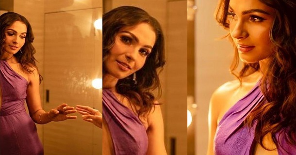 actress andrea jermiah hot photos in glamour dress getting viral