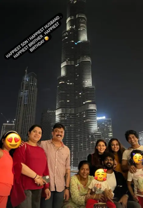 nayanthara surprised vignesh shivan on his birthday celebrating in front of burj khalifa towers