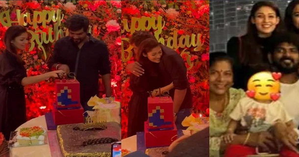 nayanthara surprised vignesh shivan on his birthday celebrating in front of burj khalifa towers
