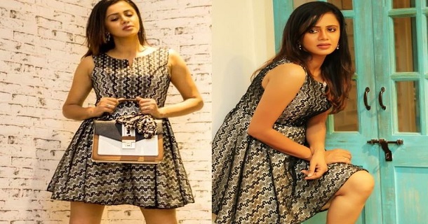 vj anjana rangan hot photos in mini dress getting viral
