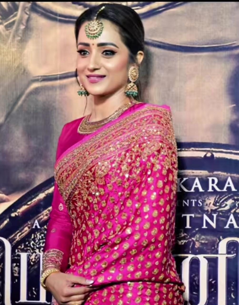 a baby kid kissing trisha poster video getting viral on social media