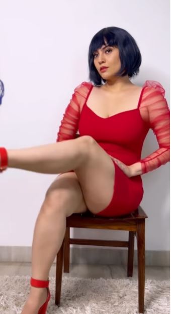 actress sherin shringar hot photos in short dress getting viral