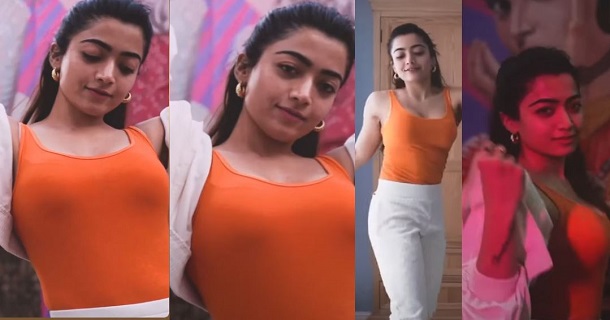 rashmika hot photos wearing denim pants viral