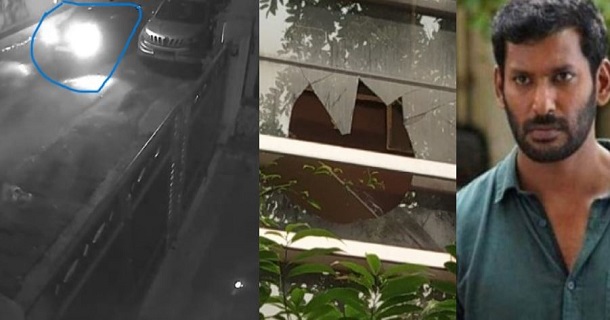 strangers attack on actor vishal house and cctv footage got revealed