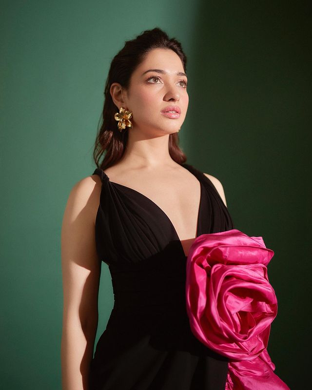 tamanna bhatia latest photos in pink color dress getting viral