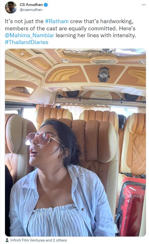 popular director posted mahima nambiar pic online and her comments getting viral