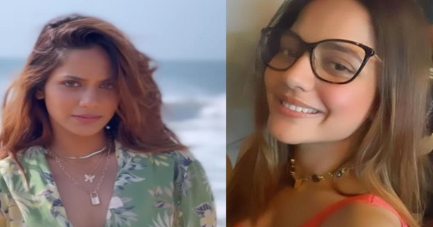 aiswarya dutta hot photos in orange colour dress getting viral