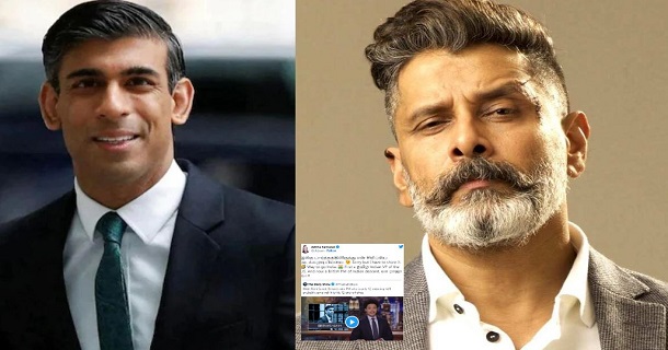 chiyaan vikram tweet about rishi sunak getting viral