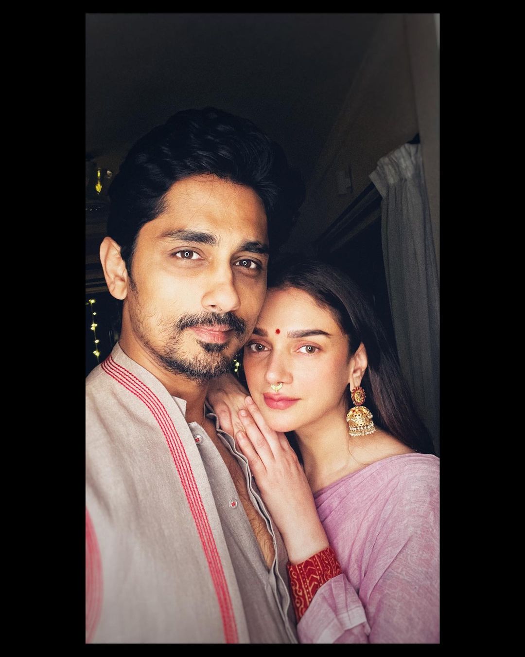 siddharth confirms aditi rao love relationship by posting photo