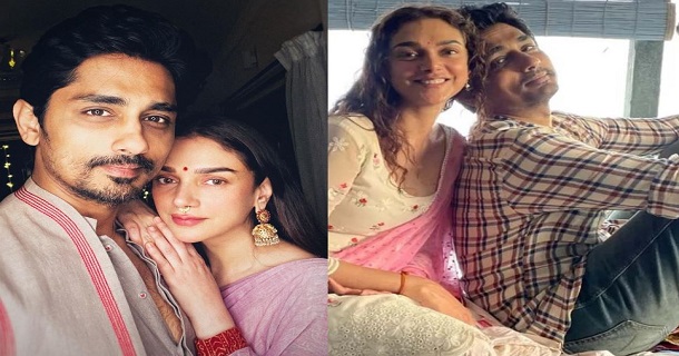 siddharth confirms aditi rao love relationship by posting photo