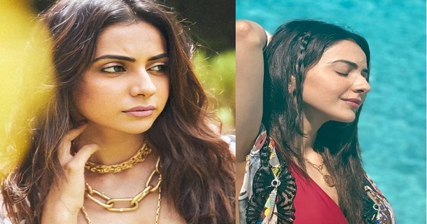 rakul preet singh posing varied bikini dress photos getting viral