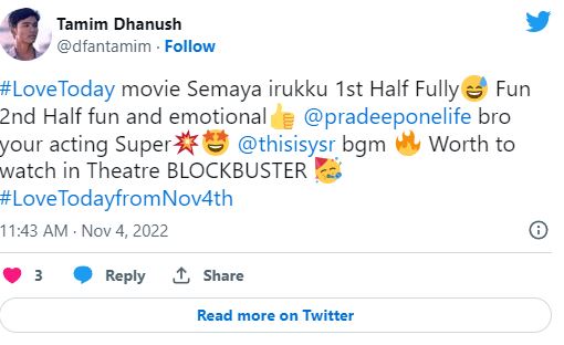 love today movie review getting viral on social media