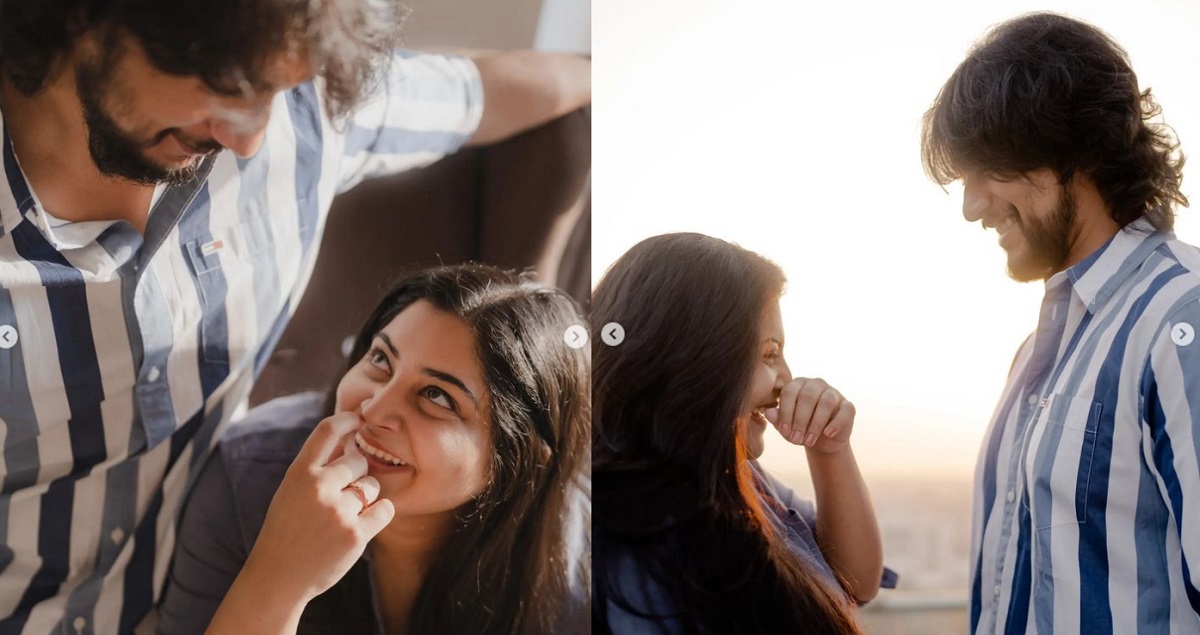 vignesh shivan and nayanthara wishes gautham karthik and manji mohan on their wedding with flowers and cake