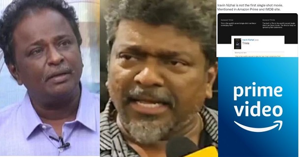 does amazon prime proves parthiban statement false about iravin nizhal movie blue sattai maran post getting viral