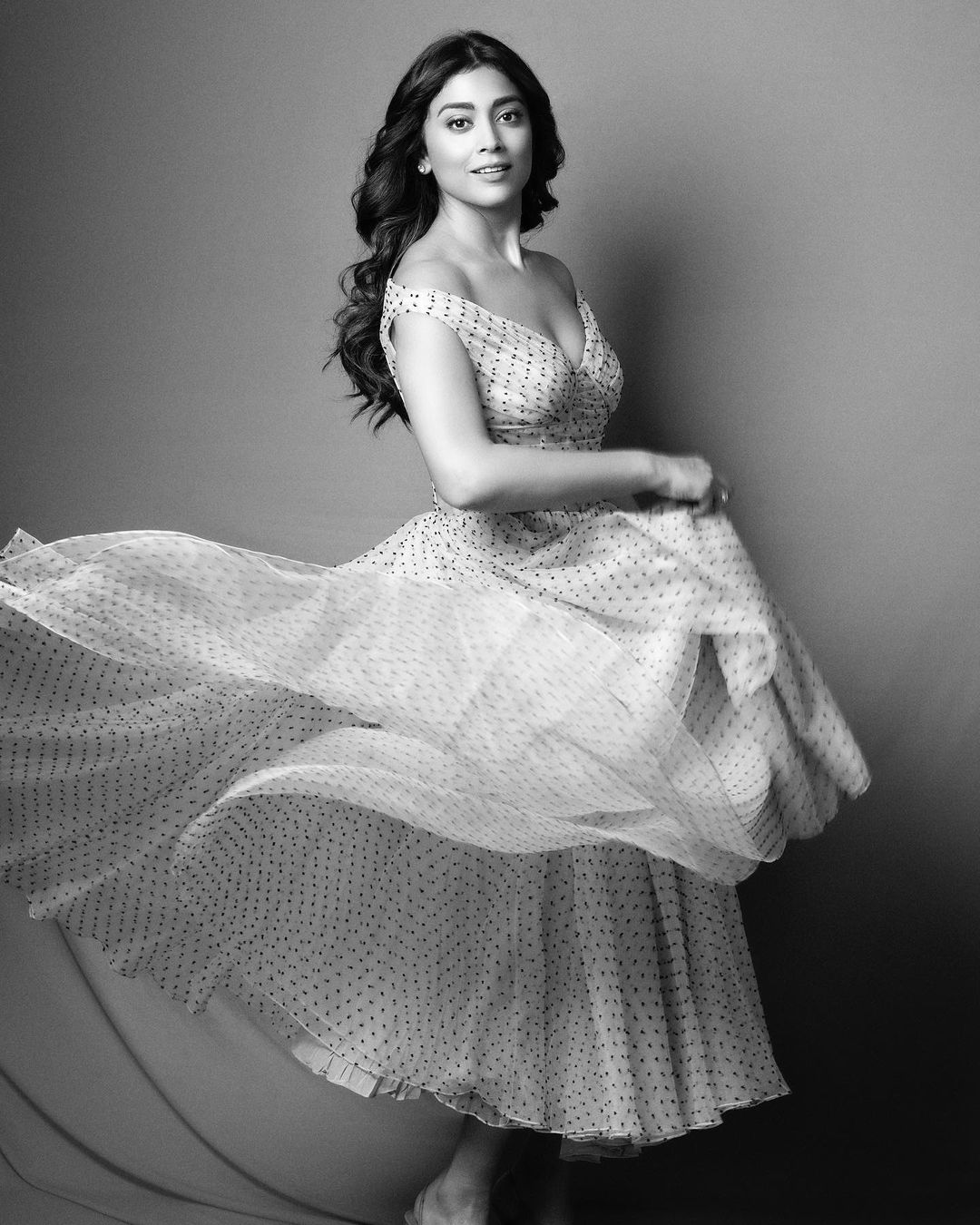 shriya saran hot photos showing glamour gown