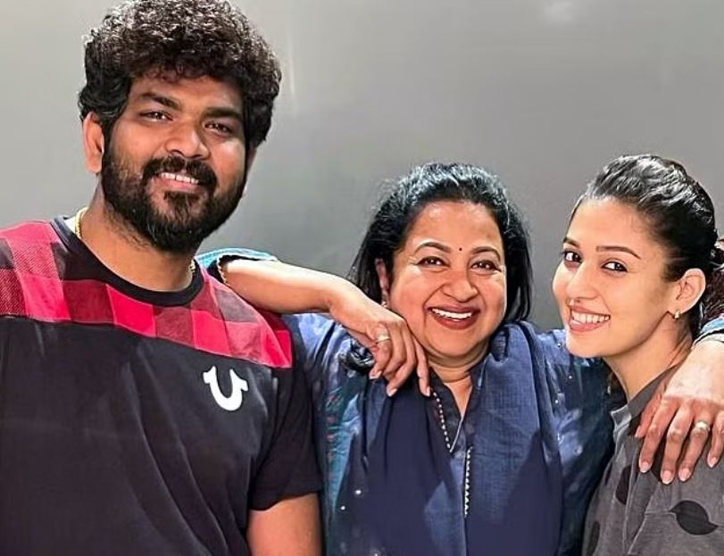 actress radhika sarathkumar met nayanthara and vignesh shivan with their babies photo getting viral