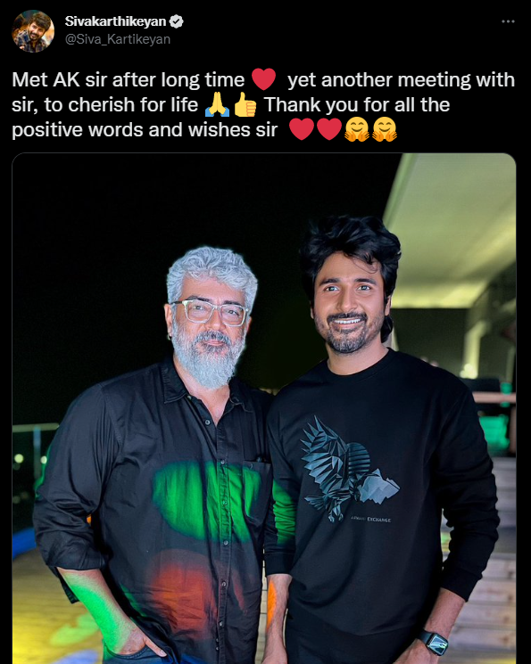 sivakarthikeyan and ajith photos getting trolled for this reason viral tweet