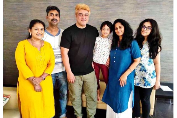 ajith brown hair look photo getting viral on social media
