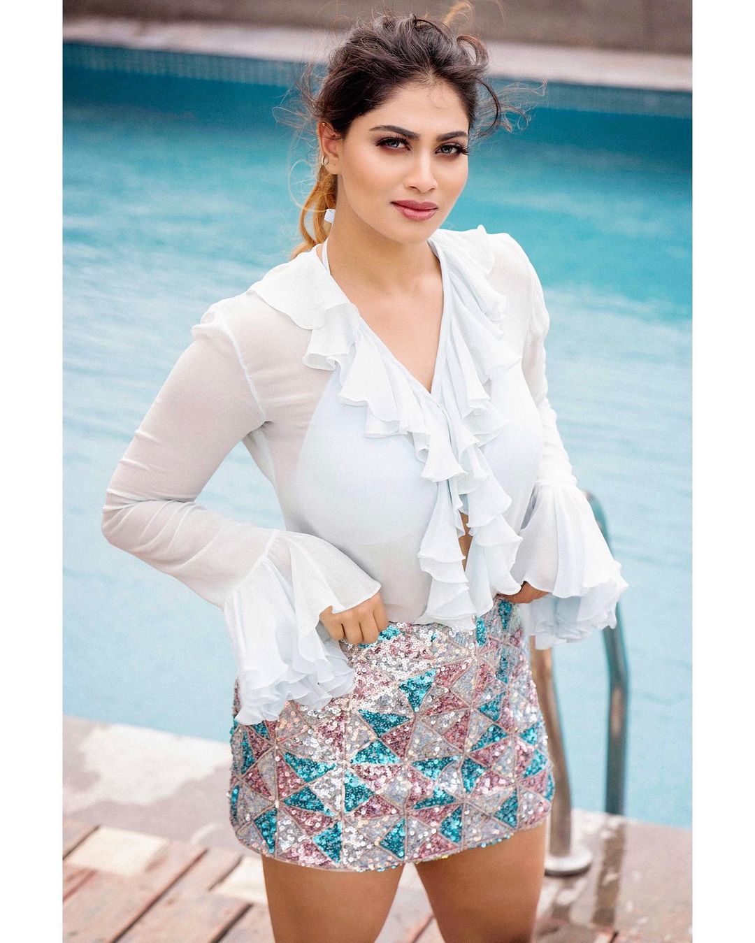 shivani narayanan hot photos in glamour short dress getting viral on social media