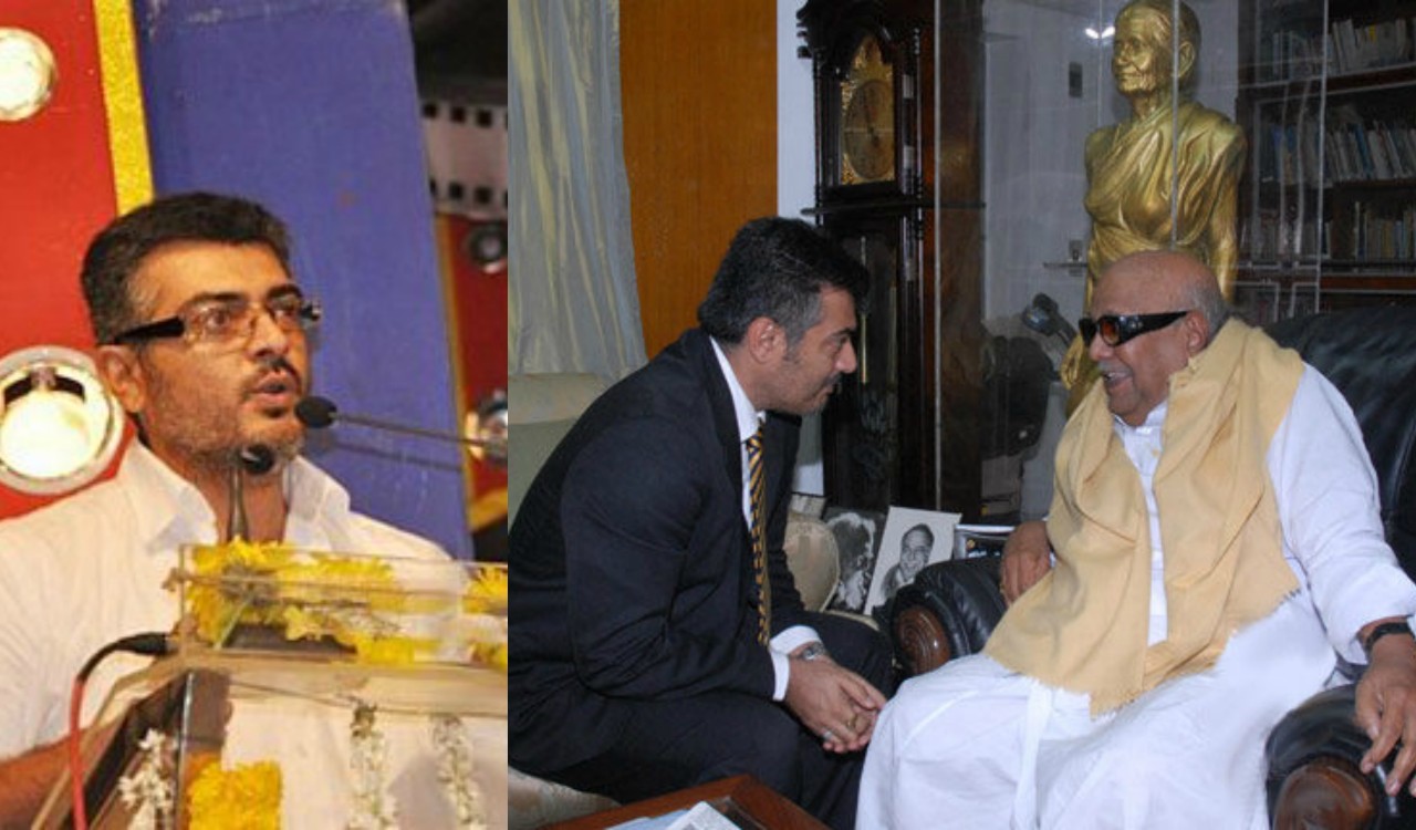 ajith speaking on politics in kalaignar function got many issues for him rare video viral