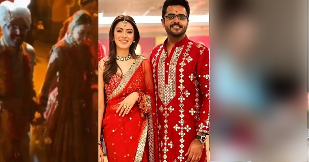 hansika motwani performing pehli rasoi in groom house photo getting viral