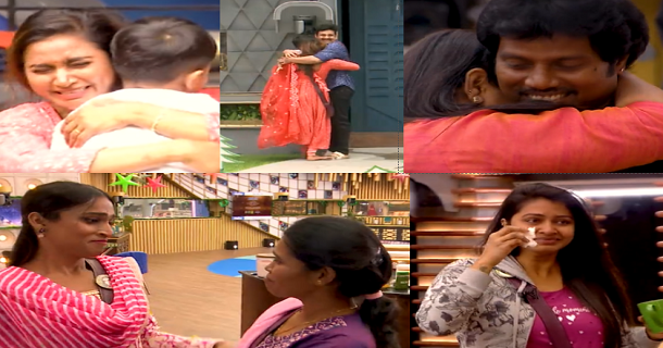 biggboss announced freeze task and contestants got emotional on seeing their family members after months