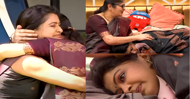 rachitha crying lying on her mom lap during freeze task video viral