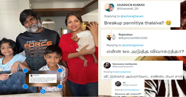 selvaraghavan sudden tweet about family spreading divorce rumours 